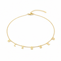 BLESSED necklace plaqué or