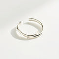 Crescent moon silver ring